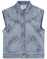 Ba&sh Mouwloze Spijkerjack 1e20heas - Blauw