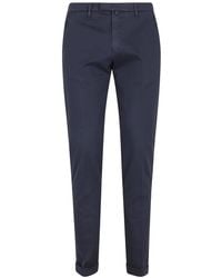 BRIGLIA - Broeken ,Blauw ,Katoen Pantalone V Piatto Tricotina Cotone - Lyst