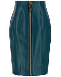 Balmain - Leather Skirts - Lyst