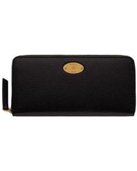 Mulberry - Plaque 8 Creditcard Rits Portemonnee, Zwart - Lyst