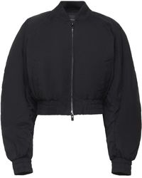 ANDAMANE - Chaqueta Negra Con Cremallera Acanalada, Mujer, Talla - Lyst