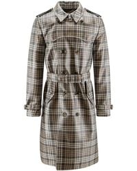 Burberry - Jassen ,Veelkleurig ,Katoen Foxfield Madras Trench - Lyst