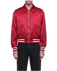 Second/Layer - Jassen ,Rood ,Satijn Aces Satin Club Jacket - Lyst