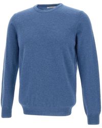 Kangra - Truien & Vesten ,Blauw ,Wol Wollen Trui - Lyst