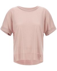 Herno - T-Shirt Met Geribbelde Afwerking - Lyst
