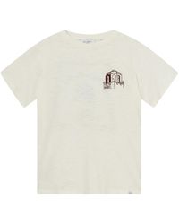 Les Deux - Besticktes baumwoll-t-shirt mit struktur - Lyst