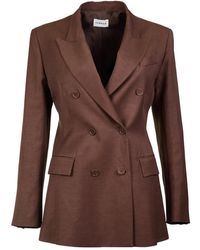 P.A.R.O.S.H. - P.A.R.O..H. ,Jassen ,Bruin ,Raisa Double-Breasted Blazer - Lyst