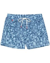 Kiton - Badmode ,Blauw ,Polyester Ucom 010K0756H04001 Zwemboxer - Lyst