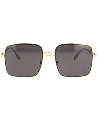 Fendi - Quadratische glamour sonnenbrille mit dunkelgrauer linse - Lyst