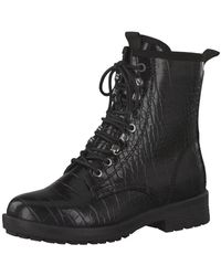Tamaris - Booties Low Heels Black Croco Mid Boots - Lyst