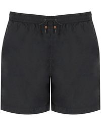 Rrd - Badmode ,Blauw ,Zwarte Zwemshorts Met Gekreukeld Effect - Lyst