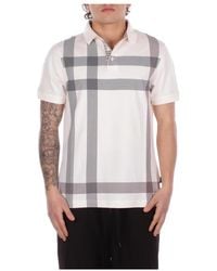Barbour - Tops ,Wit ,Katoen Blaine Tartan Korte Mouw Polo - Lyst