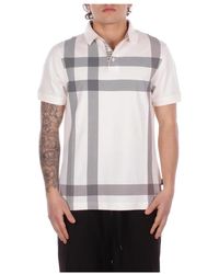 Barbour - Tops ,Wit ,Katoen Blaine Tartan Korte Mouw Polo - Lyst