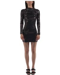 Nineminutes - Spitzen Pailletten Kleid - Lyst