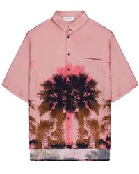 Laneus - Rosa palmenmuster hemd - Lyst