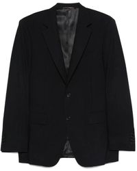 Canali - Jassen ,Blauw ,Wol Blauwe Wol Twee-Knoop Jas - Lyst