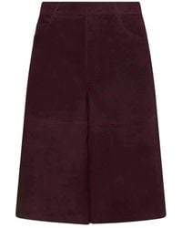 Marella - Korte Broeken ,Bruin ,Leer Scoglio Lange Shorts - Lyst