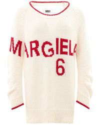 MM6 by Maison Martin Margiela - Knitwear > round-neck knitwear - Lyst