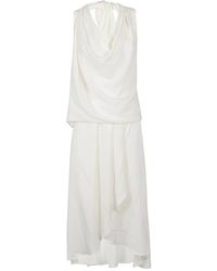 Silk95five - Kleedjes ,Wit ,Silk 95Five Midi Jurk - Lyst