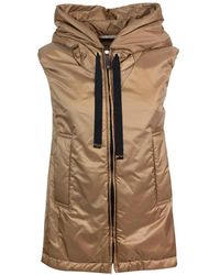 Max Mara - Jassen ,Bruin ,Polyester Bruine Polyester Jas - Lyst