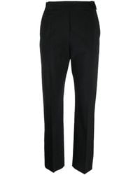 MSGM - Broeken ,Zwart ,Wol Casual Zwarte Wollen Broek - Lyst