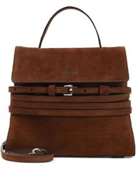 Moschino - Braune Leder Umhängetasche - Lyst