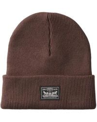 Levi's - Accessoires ,Bruin ,Wol Backpatch Beanie - Lyst