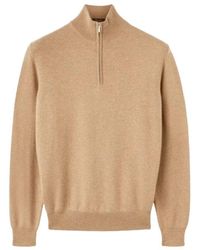Loro Piana - Brauner half-zip pullover - Lyst