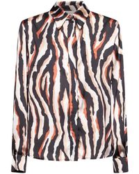 Silvian Heach - Overhemden ,Veelkleurig ,Leer Dierenprint Overhemd - Lyst