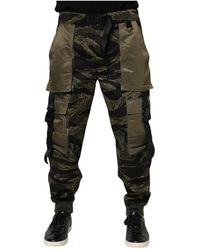 Dolce & Gabbana - Groene Cargo Jogger Broek - Lyst