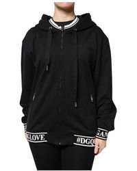 Dolce & Gabbana - Cotton Sweatshirt With Hood - Lyst