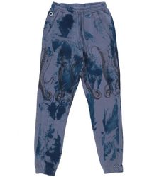 Octopus - Broeken ,Blauw ,Katoen Fleece Trainingsbroek Met Print - Lyst