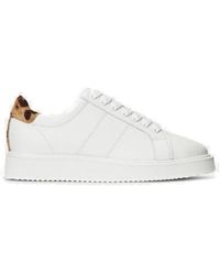 Polo Ralph Lauren - Weiße angelina sneakers mit leopardenmuster - Lyst