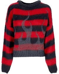 Vision Of Super - Flammen Oversize Crew Neck Sweater - Lyst