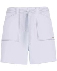 Guess - Korte Broeken ,Wit ,Polyester New Valentina Short - Lyst
