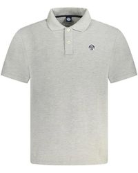 North Sails - Tops ,Grijs ,Katoen Polo Shirt Met Korte Mouwen - Lyst