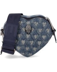 Kurt Geiger - Kensington Heart Denim Crossbody Bag - Lyst