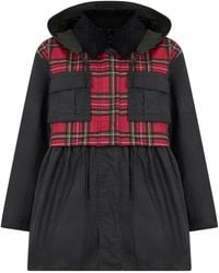 Barbour - Tartan Peplum Waxed Jacket - Lyst