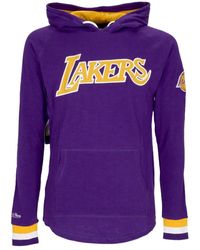 Mitchell & Ness - Hoodies & Sweatvesten ,Paars ,Katoen Nba Legendary Slub Hoodie Paars - Lyst