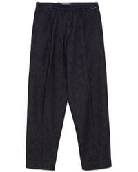 Roy Rogers - Broeken ,Zwart ,Katoen Blauwe Chino Broek Dameskleding - Lyst