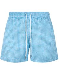 Fedeli - Badmode ,Blauw ,Polyester Madeira Zwemshorts - Lyst