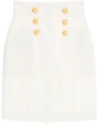 Balmain - Wo clothing skirts white aw23 - Lyst