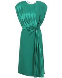Versace - Emerald Silk Cocktail Dress - Lyst