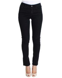 CoSTUME NATIONAL - Black cotton stretch slim fit jeans - Lyst