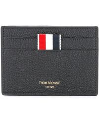 Thom Browne - Kartenhalter aus pebble grain leder - Lyst