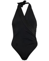 Balmain - Zweifarbiger Einteiliger Badeanzug - Lyst