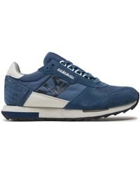 Napapijri - Blaue Leder-Sneakers - Lyst