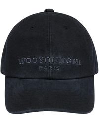WOOYOUNGMI - Accessoires ,Blauw ,Katoen Logo-Embroidered Cap - Lyst