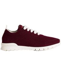 Kiton - Burgunder Kaschmir Strick Sneakers - Lyst