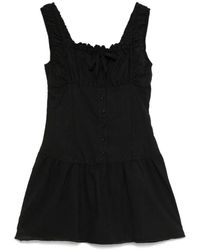 Frankie's Bikinis - Schwarzes ärmelloses kleid mit quadratischem ausschnitt - Lyst